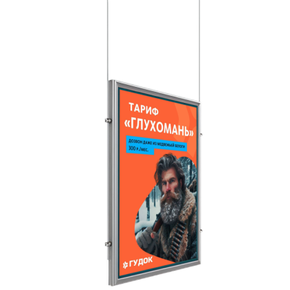 Световая панель Frame односторонняя подвесная (BG-F-SS-HS-A3) в Владикавказе