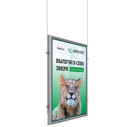 Световая панель Frame односторонняя подвесная (BG-F-SS-HS-A3) в Владикавказе