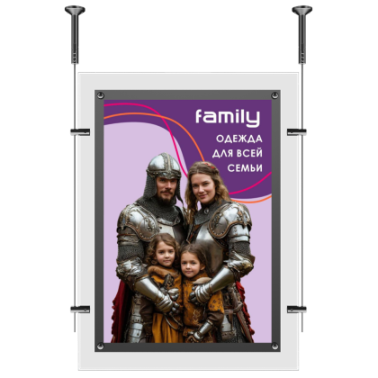 Световая панель Crystal односторонняя подвесная (BG-C-SS-HS-A0) в Барнауле