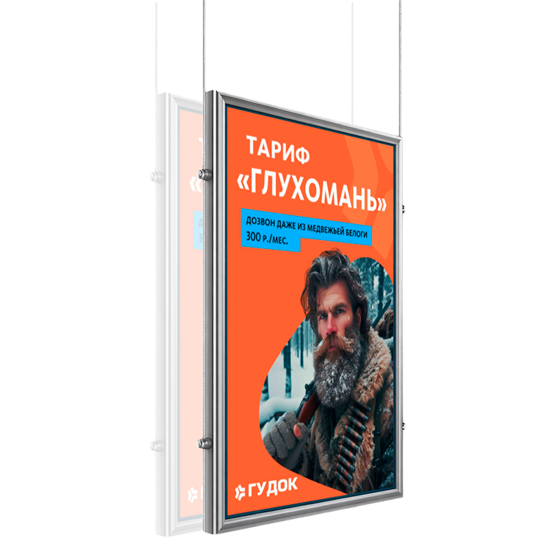 Световая панель Frame двусторонняя подвесная (BG-F-DS-HS-A2)