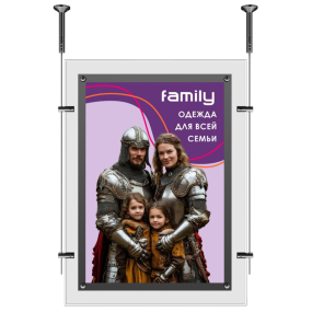 Световая панель Crystal односторонняя подвесная (BG-C-SS-HS-A0)